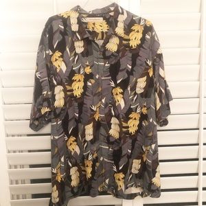 Tommy Bahama Men's XXL Button Up Silk Aloha Tropical Banana Shirt Short Sleeve